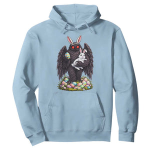 Funny Mothman Bunny Ears Hoodie Point Pleasant Cryptid Lover Gift TS12 Light Blue Print Your Wear
