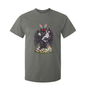 Funny Mothman Bunny Ears T Shirt For Kid Point Pleasant Cryptid Lover Gift TS12 Military Green Print Your Wear