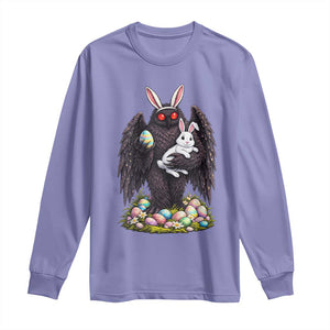 Funny Mothman Bunny Ears Long Sleeve Shirt Point Pleasant Cryptid Lover Gift TS12 Violet Print Your Wear