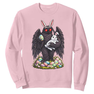 Funny Mothman Bunny Ears Sweatshirt Point Pleasant Cryptid Lover Gift TS12 Light Pink Print Your Wear