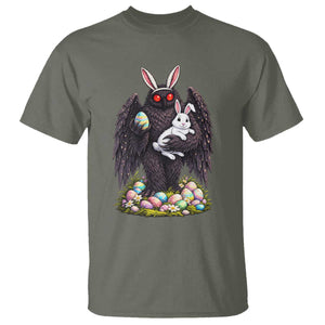 Funny Mothman Bunny Ears T Shirt Point Pleasant Cryptid Lover Gift TS12 Military Green Print Your Wear