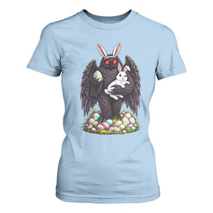Funny Mothman Bunny Ears T Shirt For Women Point Pleasant Cryptid Lover Gift TS12 Light Blue Print Your Wear