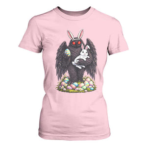 Funny Mothman Bunny Ears T Shirt For Women Point Pleasant Cryptid Lover Gift TS12 Light Pink Print Your Wear