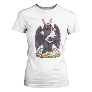 Funny Mothman Bunny Ears T Shirt For Women Point Pleasant Cryptid Lover Gift TS12 White Print Your Wear