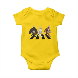 Funny Easter Bunny Bigfoot Mothman Baby Onesie Cryptid Lover Gift TS12 Daisy Print Your Wear