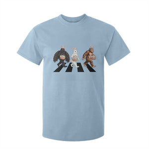 Funny Easter Bunny Bigfoot Mothman T Shirt For Kid Cryptid Lover Gift TS12 Light Blue Print Your Wear