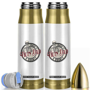 Funny Skeleton Twin Dad Make It A Double Bullet Tumbler Expecting Fathers Day Gift TS12 White Print Your Wear
