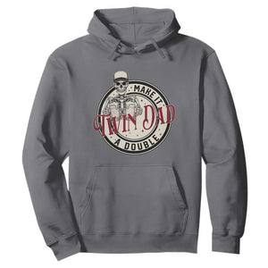 Funny Skeleton Twin Dad Make It A Double Hoodie Expecting Fathers Day Gift TS12 Charcoal Print Your Wear