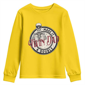 Funny Skeleton Twin Dad Make It A Double Youth Sweatshirt Expecting Fathers Day Gift TS12 Daisy Print Your Wear