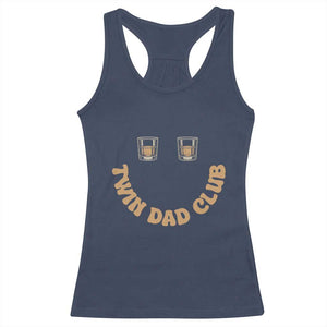 Twin Dad Club Racerback Tank Top Funny Father Of Twins Fathers Day Gift TS12 Navy Print Your Wear