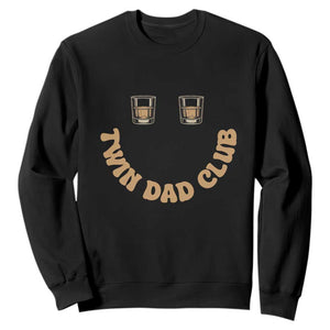 Twin Dad Club Sweatshirt Funny Father Of Twins Fathers Day Gift TS12 Black Print Your Wear