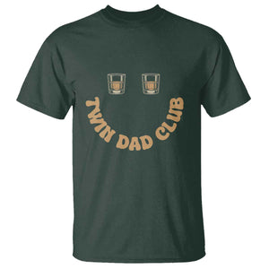 Twin Dad Club T Shirt Funny Father Of Twins Fathers Day Gift TS12 Dark Forest Green Print Your Wear