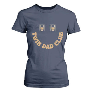 Twin Dad Club T Shirt For Women Funny Father Of Twins Fathers Day Gift TS12 Navy Print Your Wear