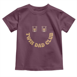 Twin Dad Club Toddler T Shirt Funny Father Of Twins Fathers Day Gift TS12 Maroon Print Your Wear