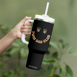 Twin Dad Club Tumbler With Handle Funny Father Of Twins Fathers Day Gift