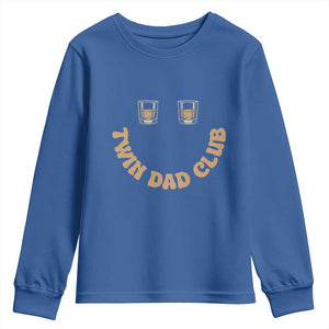 Twin Dad Club Youth Sweatshirt Funny Father Of Twins Fathers Day Gift TS12 Royal Blue Print Your Wear