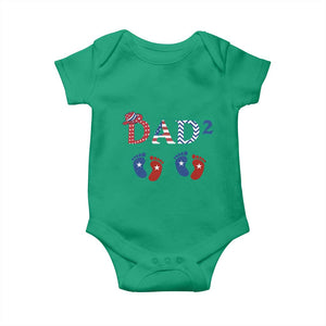 Patriotic Twin Dad American Flag Baby Onesie Father Of Twins USA Gift TS12 Irish Green Print Your Wear