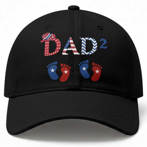 Patriotic Twin Dad American Flag Baseball Cap Father Of Twins USA Gift TS12 Print Your Wear