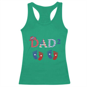 Patriotic Twin Dad American Flag Racerback Tank Top Father Of Twins USA Gift TS12 Irish Green Print Your Wear