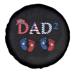 Patriotic Twin Dad American Flag Spare Tire Cover Father Of Twins USA Gift TS12 Print Your Wear