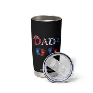 Patriotic Twin Dad American Flag Tumbler Cup Father Of Twins USA Gift TS12 Print Your Wear