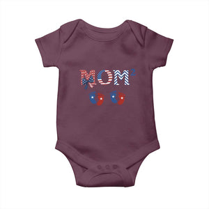 Patriotic Twin Mom Announcement American Flag Gift Baby Onesie TS12 Maroon Print Your Wear