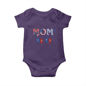 Patriotic Twin Mom Announcement American Flag Gift Baby Onesie TS12 Purple Print Your Wear