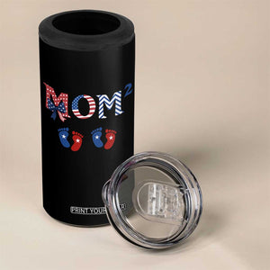 Patriotic Twin Mom Announcement American Flag Gift 4 in 1 Can Cooler Tumbler TS12 Print Your Wear