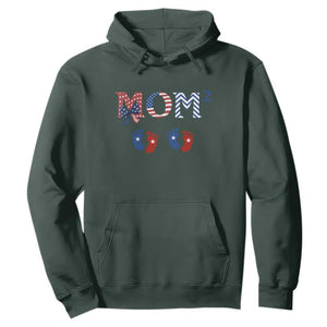 Patriotic Twin Mom Announcement American Flag Gift Hoodie