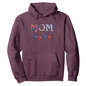 Patriotic Twin Mom Announcement American Flag Gift Hoodie
