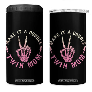 Twin Mom 4 in 1 Can Cooler Tumbler Make It A Double Expecting Twins Mothers Day TS12 One Size: 16 oz Black Print Your Wear