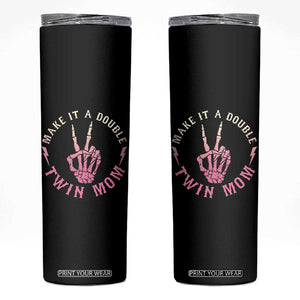 Twin Mom Skinny Tumbler Make It A Double Expecting Twins Mothers Day TS12 Black Print Your Wear