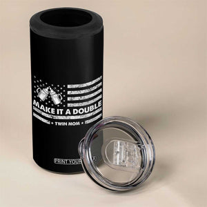 Twin Mom 4 in 1 Can Cooler Tumbler Make It A Double Patriotic USA Flag Gift TS12 Print Your Wear