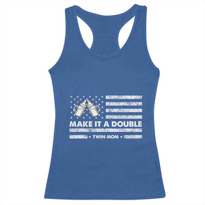 Twin Mom Racerback Tank Top Make It A Double Patriotic USA Flag Gift TS12 Royal Blue Print Your Wear
