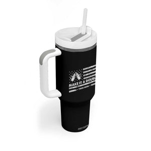 Twin Mom Tumbler With Handle Make It A Double Patriotic USA Flag Gift TS12 Print Your Wear