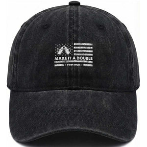 Twin Mom Washed Cotton Baseball Cap Make It A Double Patriotic USA Flag Gift TS12 Print Your Wear