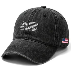 Twin Mom Washed Cotton Baseball Cap Make It A Double Patriotic USA Flag Gift TS12 Print Your Wear