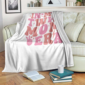 In My Twin Mom Era Throw Blanket Funny Mama Twin Pregnancy Announcement TS12 Print Your Wear