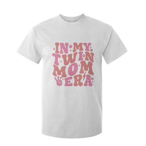 In My Twin Mom Era T Shirt For Kid Funny Mama Twin Pregnancy Announcement TS12 White Print Your Wear