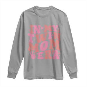 In My Twin Mom Era Long Sleeve Shirt Funny Mama Twin Pregnancy Announcement TS12 Sport Gray Print Your Wear