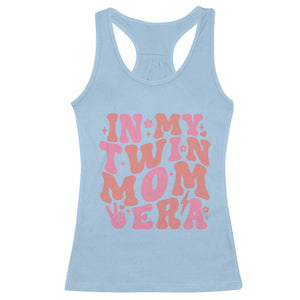 In My Twin Mom Era Racerback Tank Top Funny Mama Twin Pregnancy Announcement TS12 Light Blue Print Your Wear