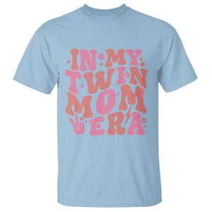 In My Twin Mom Era T Shirt Funny Mama Twin Pregnancy Announcement TS12 Light Blue Print Your Wear