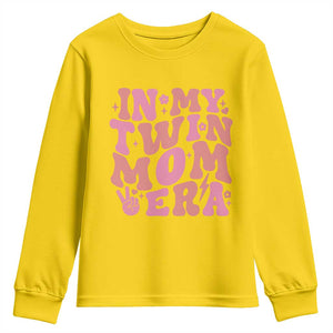 In My Twin Mom Era Youth Sweatshirt Funny Mama Twin Pregnancy Announcement TS12 Daisy Print Your Wear