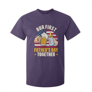Patriotic Our First Fathers Day Together T Shirt For Kid Gift For New Dad TS12 Purple Print Your Wear
