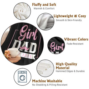 Girl Dad Est 2026 Throw Blanket Proud New Dad Gift TS12 Print Your Wear