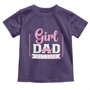 Girl Dad Est 2026 Toddler T Shirt Proud New Dad Gift TS12 Purple Print Your Wear