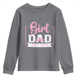 Girl Dad Est 2026 Youth Sweatshirt Proud New Dad Gift TS12 Charcoal Print Your Wear
