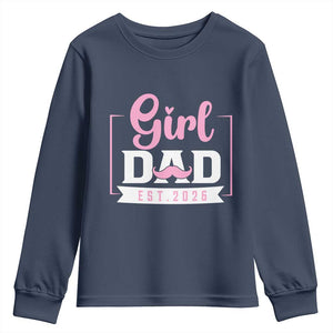 Girl Dad Est 2026 Youth Sweatshirt Proud New Dad Gift TS12 Navy Print Your Wear