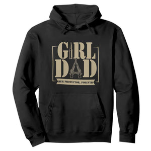 Girl Dad Her Protector Forever Hoodie New Dad Fathers Day Gift TS12 Black Print Your Wear