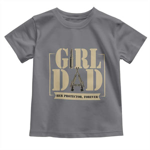 Girl Dad Her Protector Forever Toddler T Shirt New Dad Fathers Day Gift TS12 Charcoal Print Your Wear